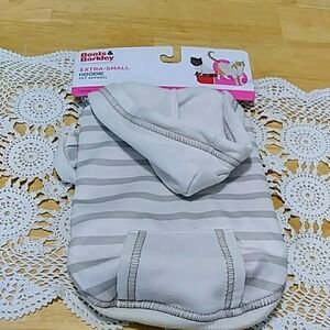 New Boots & Barkley Striped Hoodie for XSmall for Cats or Dogs